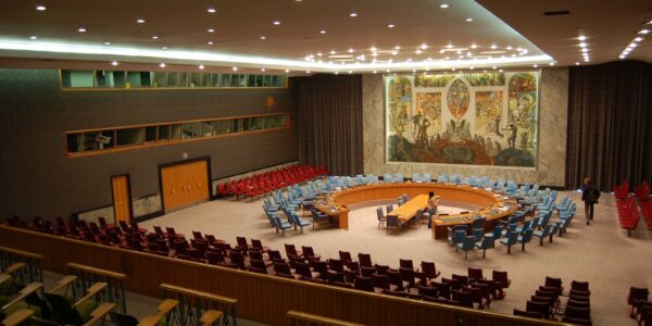 "UN Security Council chamber" by Dano is licensed under CC BY 2.0.