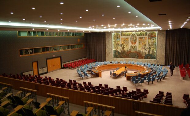 "UN Security Council chamber" by Dano is licensed under CC BY 2.0.